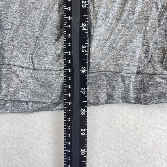 NWOT EILEEN FISHER Womens 2X Plue Linen Metallic Silver Pullover Tunic Top Party - Picture 6 of 10